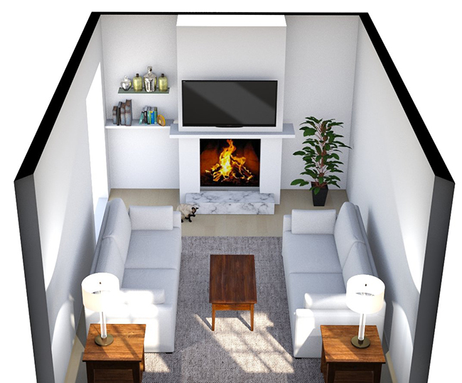 Room one with two sofas